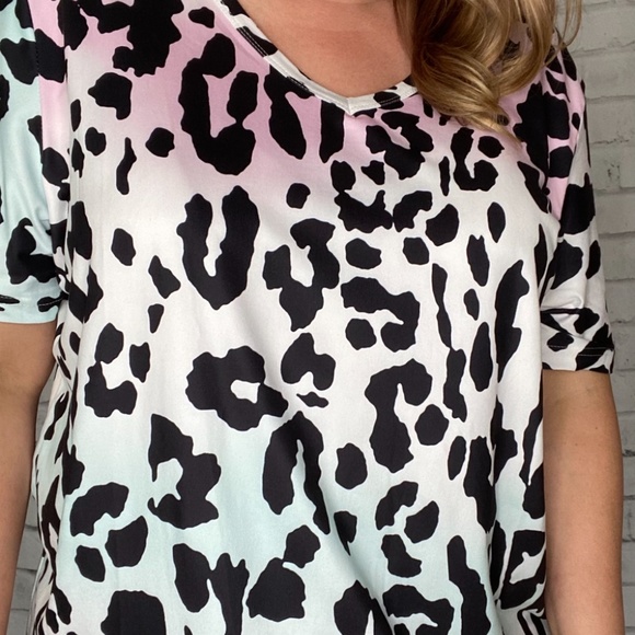5X Plus size Leopard print shirt - Picture 1 of 4